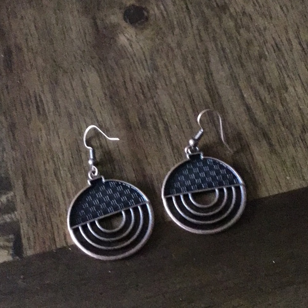 Bronze color dangle earrings